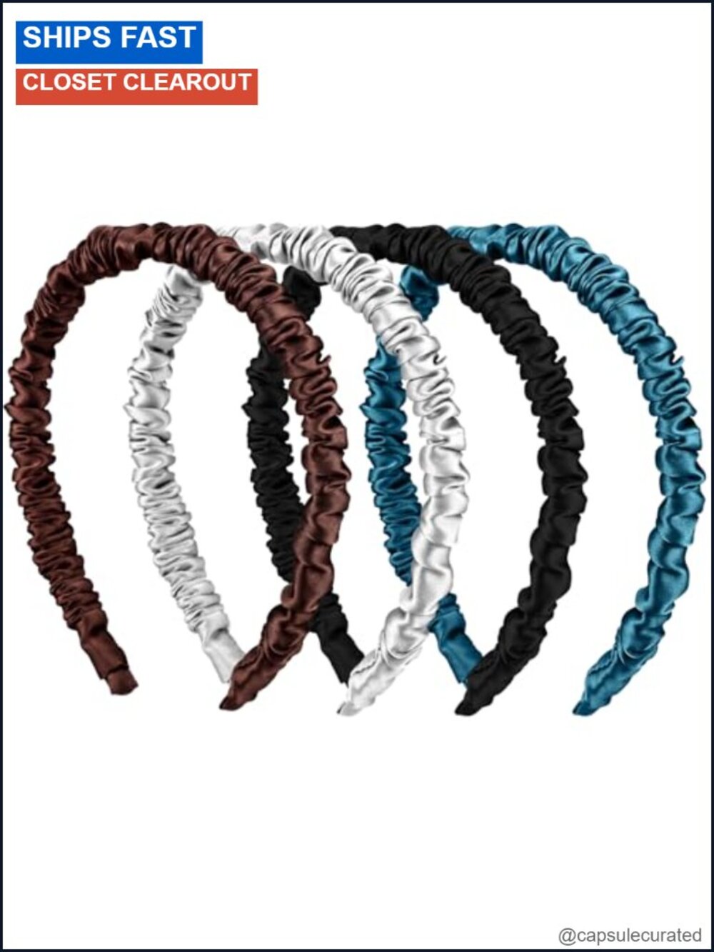 4 Pc Mulberry Silk Wide Headbands No Slip Comfort Hair Accessories